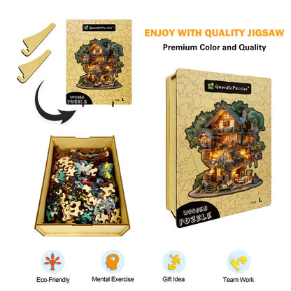Teddy Bear Treehouse Wooden Jigsaw Puzzle
