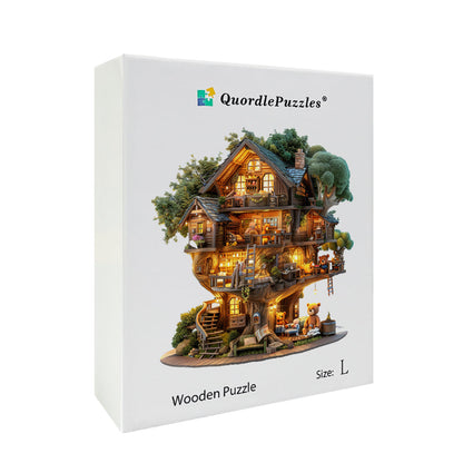 Teddy Bear Treehouse Wooden Jigsaw Puzzle