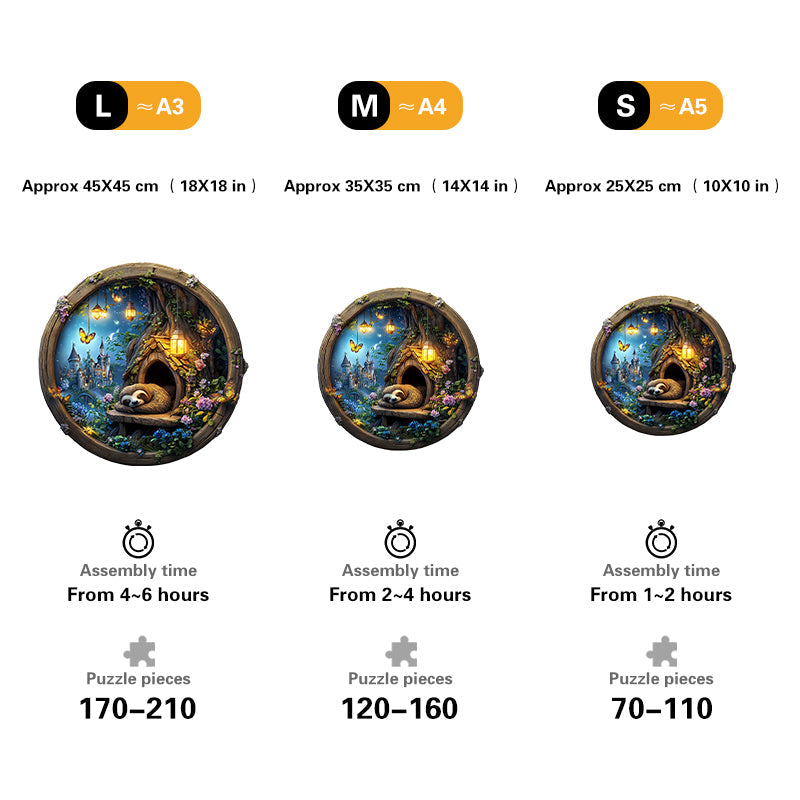 Sloth's Magical Treehouse Wooden Jigsaw Puzzle