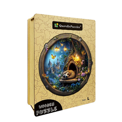 Sloth's Magical Treehouse Wooden Jigsaw Puzzle