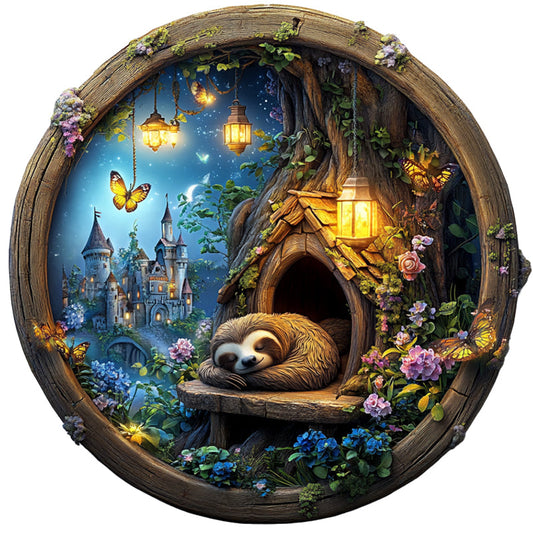Sloth's Magical Treehouse Wooden Jigsaw Puzzle