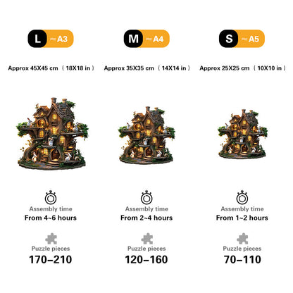 Rabbit Treehouse Wooden Jigsaw Puzzle