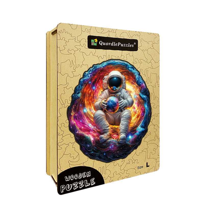 Astronaut in the Cosmos Wooden Jigsaw Puzzle