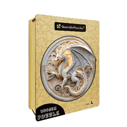 Dragon in Mechanical Realm Wooden Jigsaw Puzzle