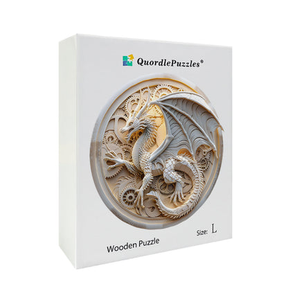 Dragon in Mechanical Realm Wooden Jigsaw Puzzle