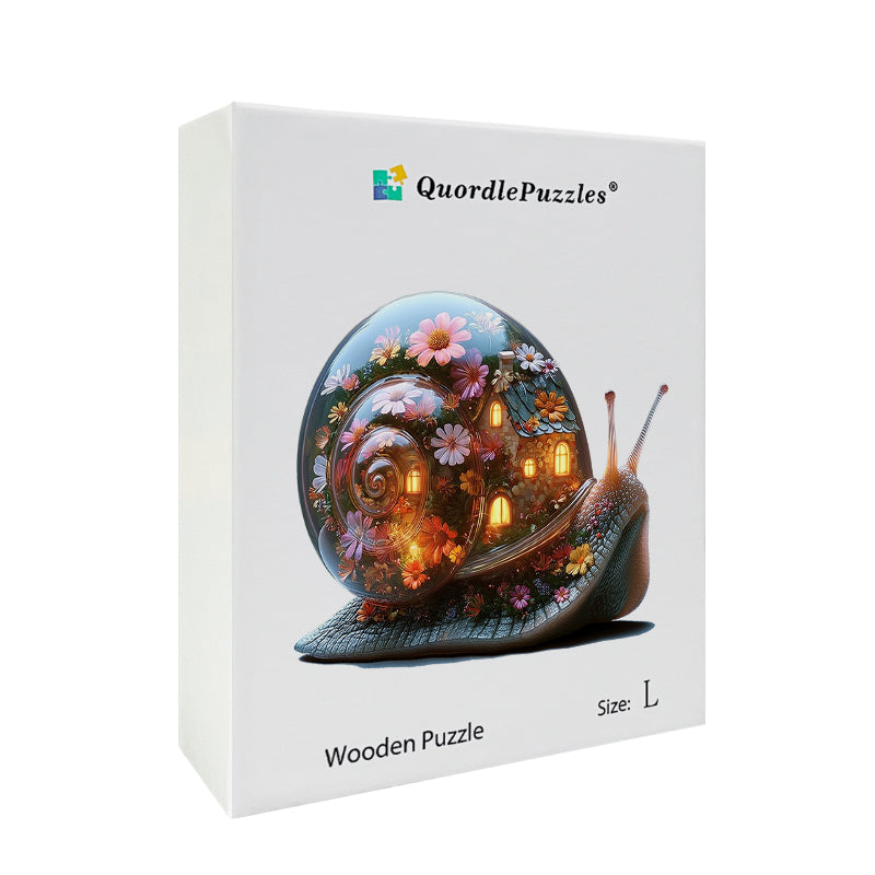 Snail's Blooming House Wooden Jigsaw Puzzle