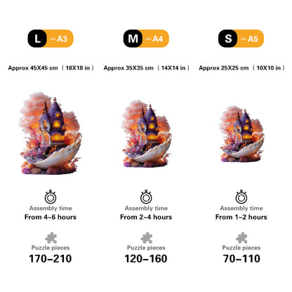 Seashell Fairy Cottage Wooden Jigsaw Puzzle