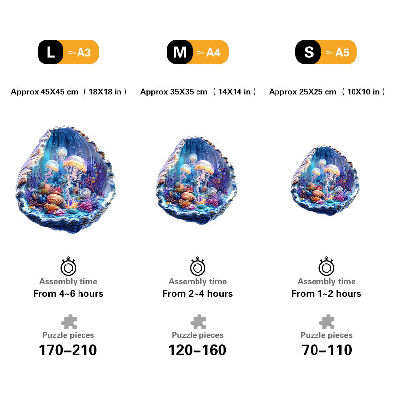 Shell Underwater Fantasy Wooden Jigsaw Puzzle