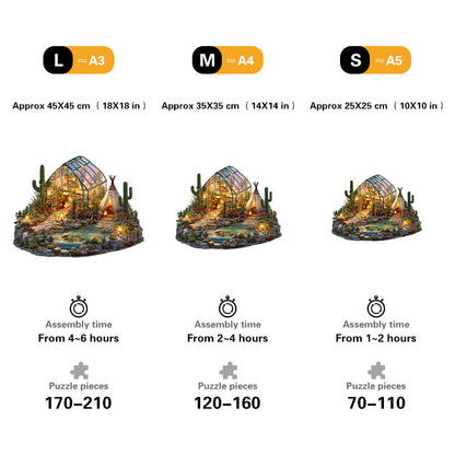 Oasis Greenhouse Wooden Jigsaw Puzzle