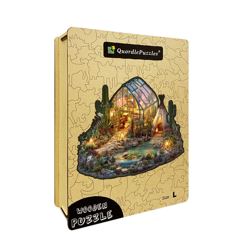 Oasis Greenhouse Wooden Jigsaw Puzzle