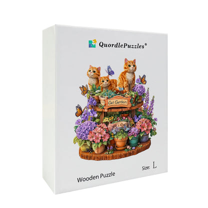 Cat Garden Wooden Jigsaw Puzzle