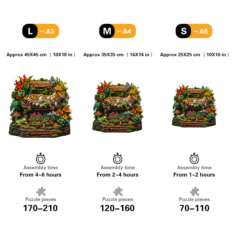 Jaguar Garden Wooden Jigsaw Puzzle