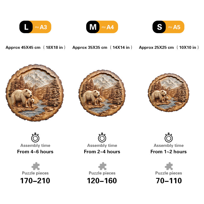 Forest Bear Wooden Jigsaw Puzzle