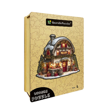 Christmas Tavern Wooden Jigsaw Puzzle