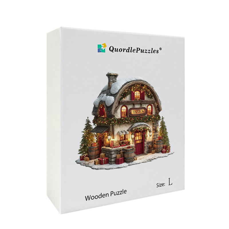 Christmas Tavern Wooden Jigsaw Puzzle