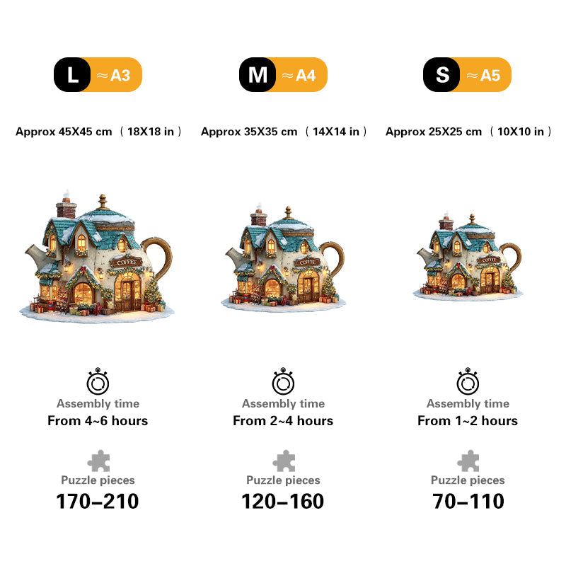 Christmas Café Wooden Jigsaw Puzzle