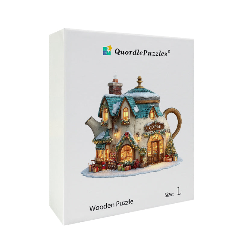 Christmas Café Wooden Jigsaw Puzzle