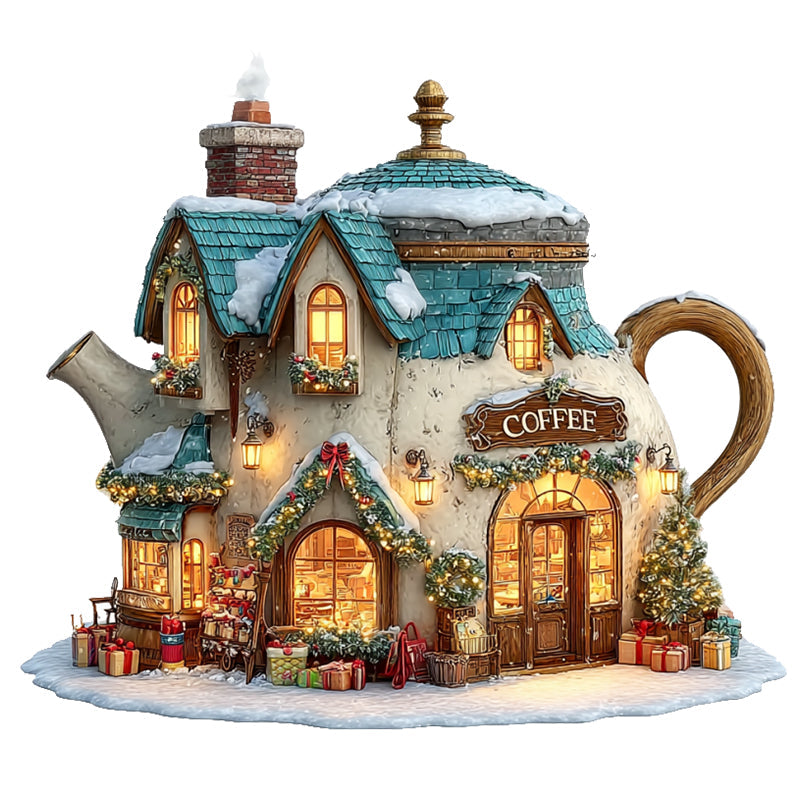 Christmas Café Wooden Jigsaw Puzzle