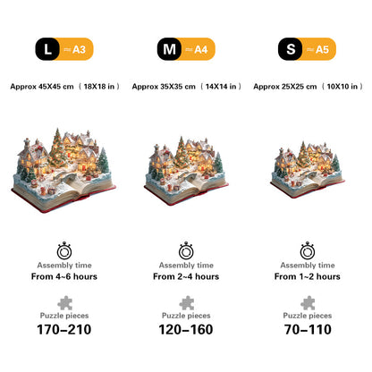 Christmas Pop-up Book Wooden Jigsaw Puzzle