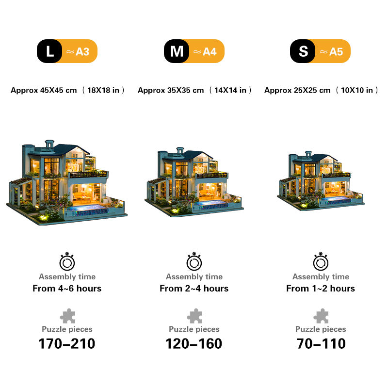 Modern Villa Wooden Puzzle