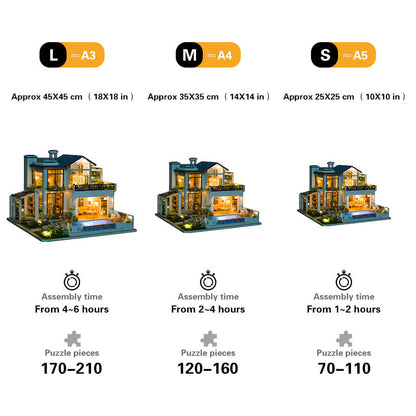 Modern Villa Wooden Puzzle