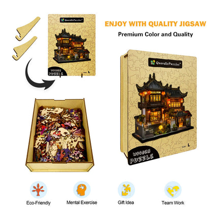Oriental Courtyard Wooden Puzzle