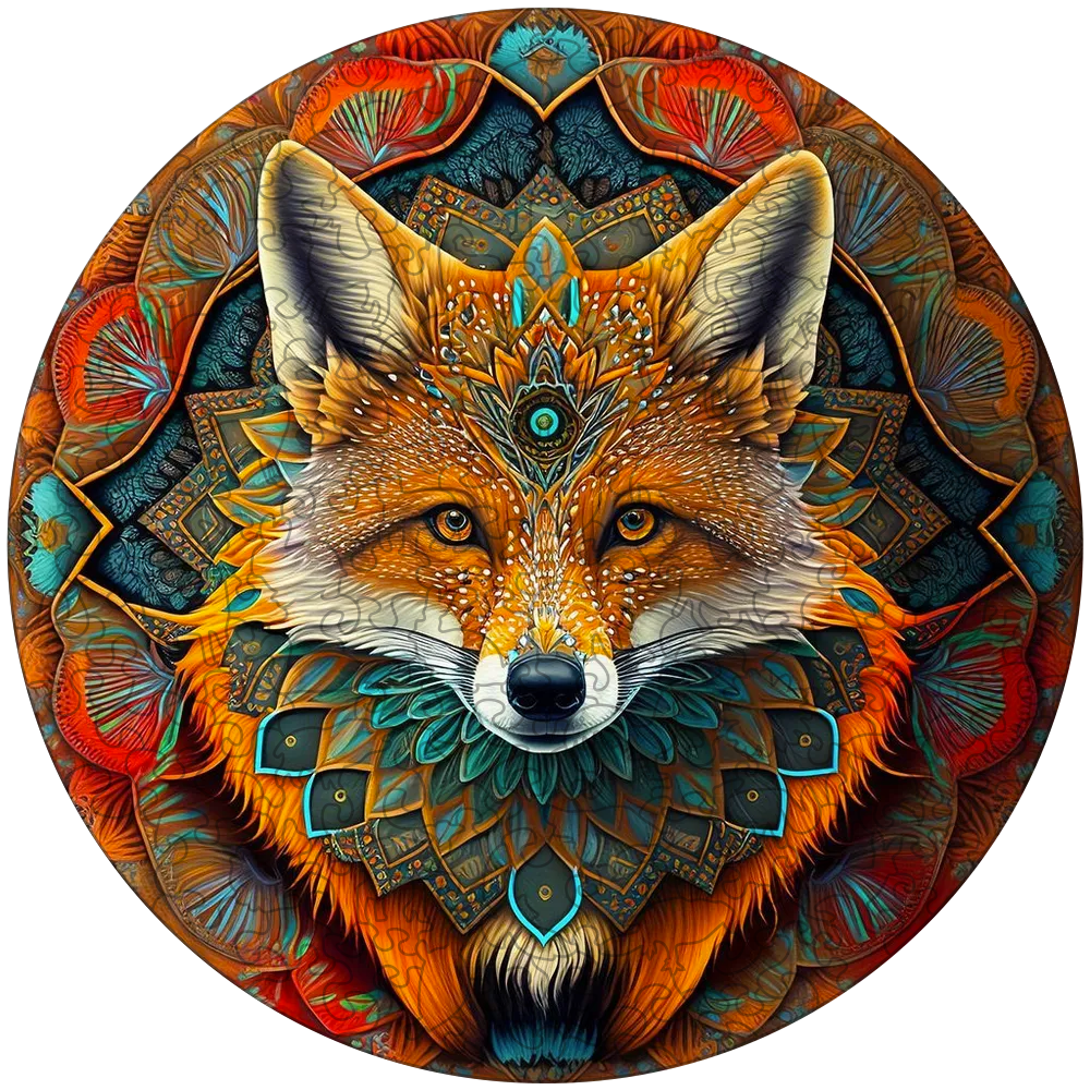 Fox Ethnic Wooden Jigsaw Puzzle