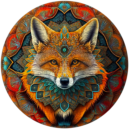 Fox Ethnic Wooden Jigsaw Puzzle