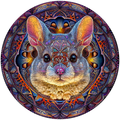 Mandala Hare Wooden Jigsaw Puzzle