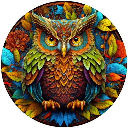 🔥LAST DAY 91% OFF-Mandala Owl Wooden Jigsaw Puzzle