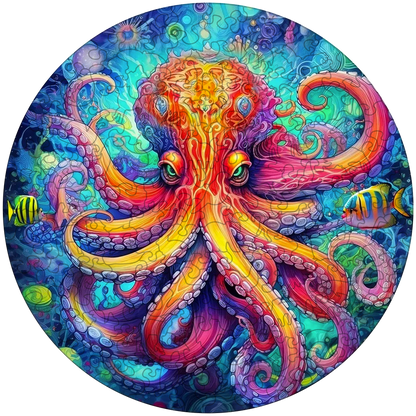 Octopus Vibrant Wooden Jigsaw Puzzle
