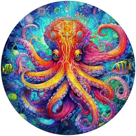 Octopus Vibrant Wooden Jigsaw Puzzle