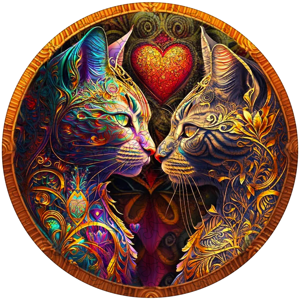 Pisces Cat Zodiac Wooden Jigsaw Puzzle