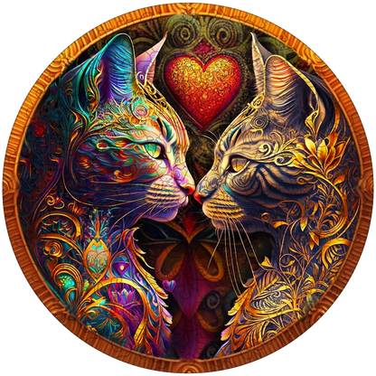 Pisces Cat Zodiac Wooden Jigsaw Puzzle