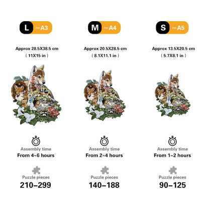 🔥LAST DAY 83% -Wolf Face Wooden Jigsaw Puzzle