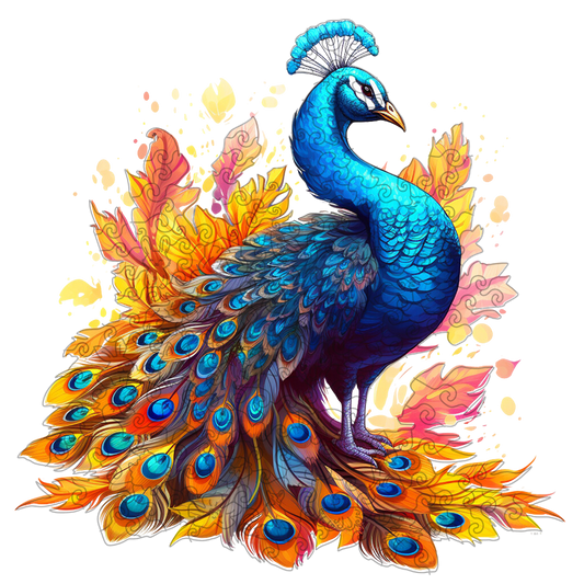 🔥LAST DAY 96% OFF-Striking peacock Wooden Jigsaw Puzzle