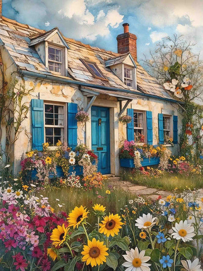 Charming Cottage Garden Wooden Jigsaw Puzzle