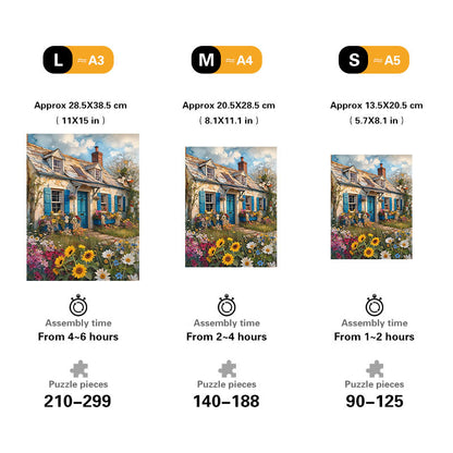 Charming Cottage Garden Wooden Jigsaw Puzzle