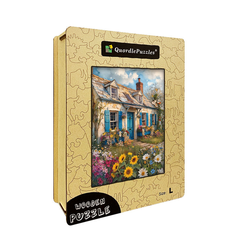 Charming Cottage Garden Wooden Jigsaw Puzzle