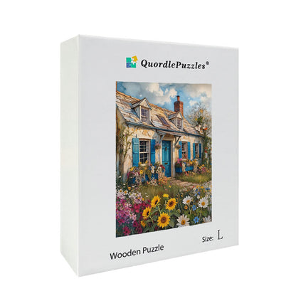 Charming Cottage Garden Wooden Jigsaw Puzzle