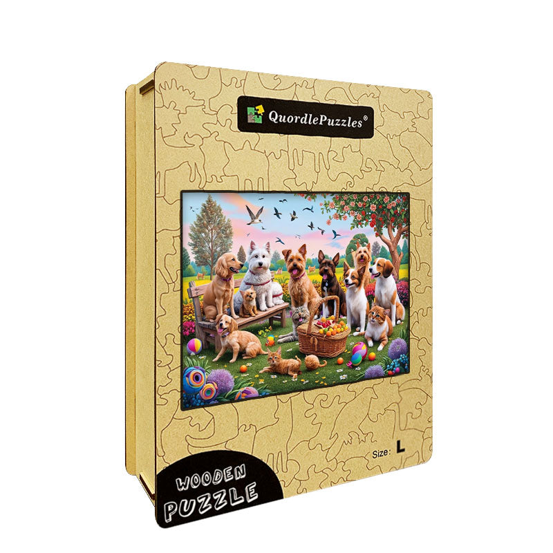 Dog Party Wooden Jigsaw Puzzle