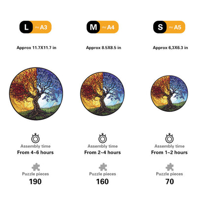 Four Seasons Tree Wooden Jigsaw Puzzle