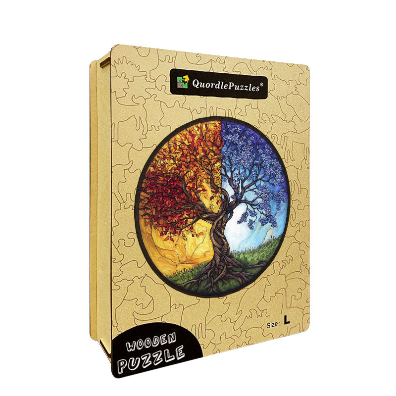 Four Seasons Tree Wooden Jigsaw Puzzle