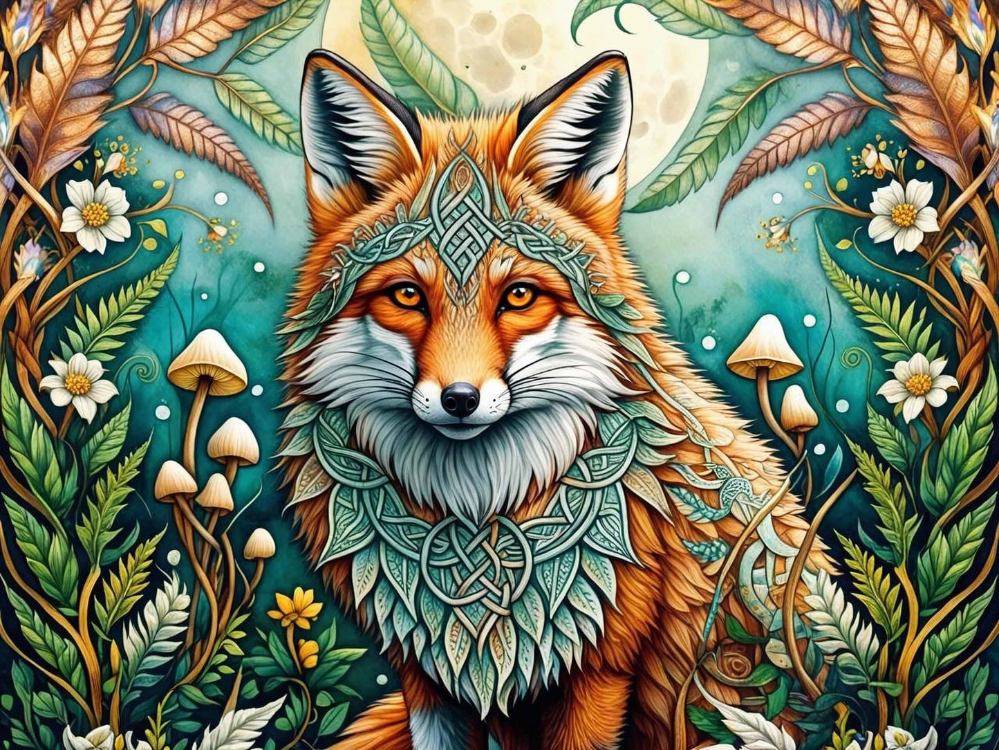 Mystical Fox Wooden Jigsaw Puzzle