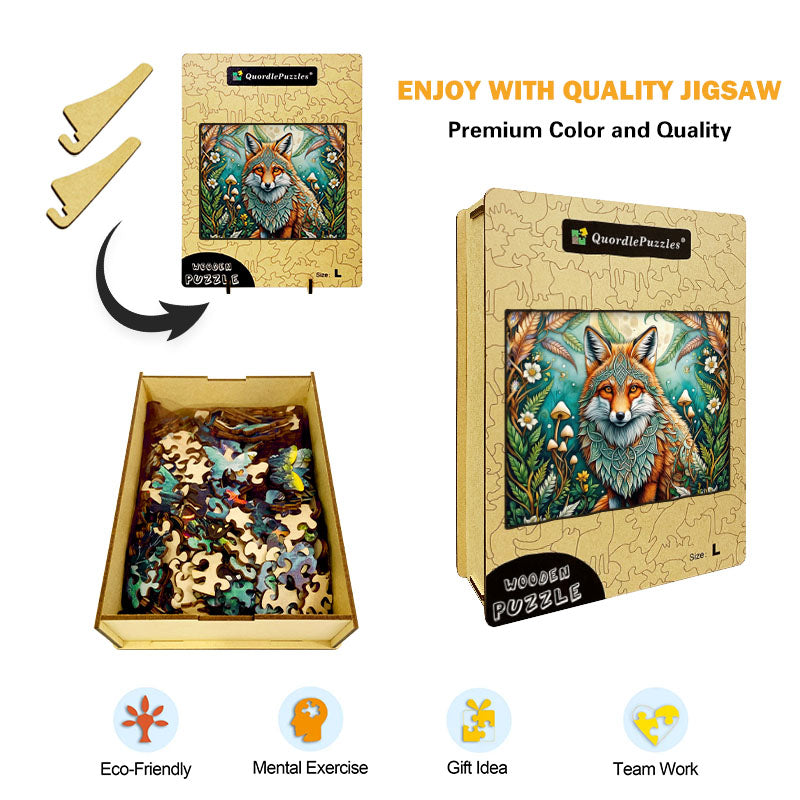Mystical Fox Wooden Jigsaw Puzzle