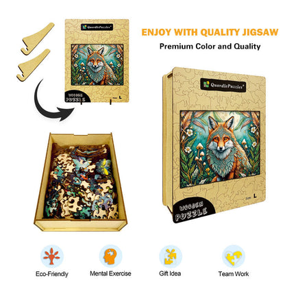 Mystical Fox Wooden Jigsaw Puzzle