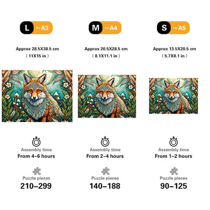Mystical Fox Wooden Jigsaw Puzzle