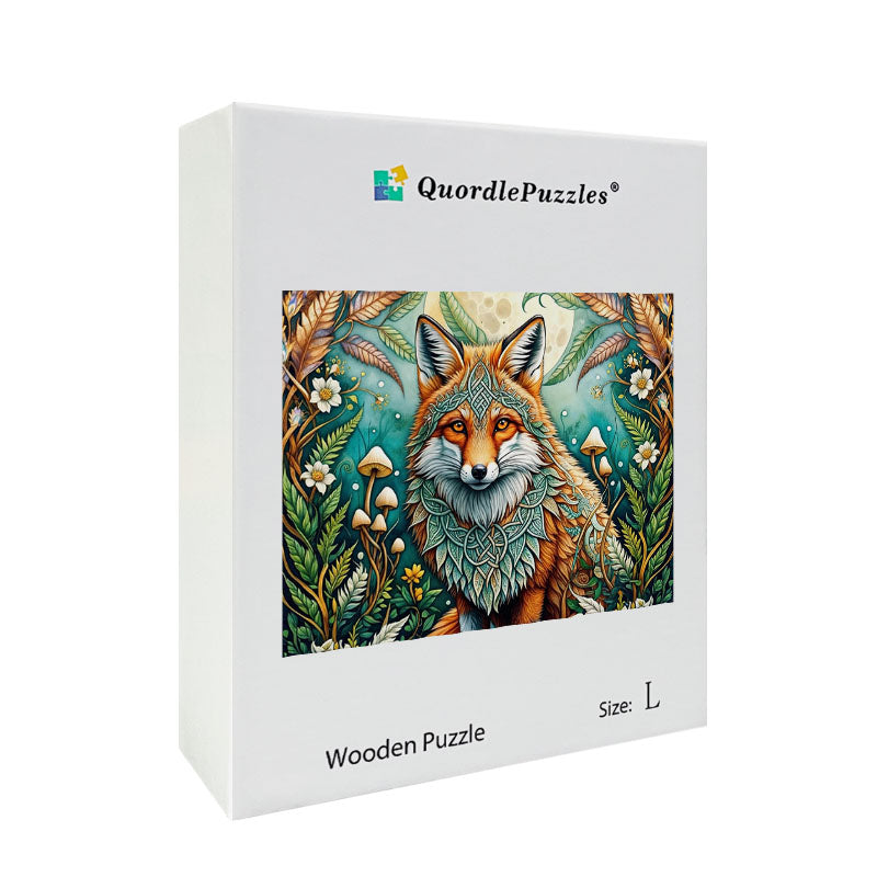 Mystical Fox Wooden Jigsaw Puzzle