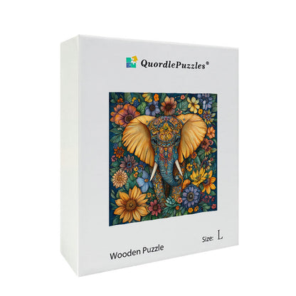 Ornate Elephant Wooden Jigsaw Puzzle