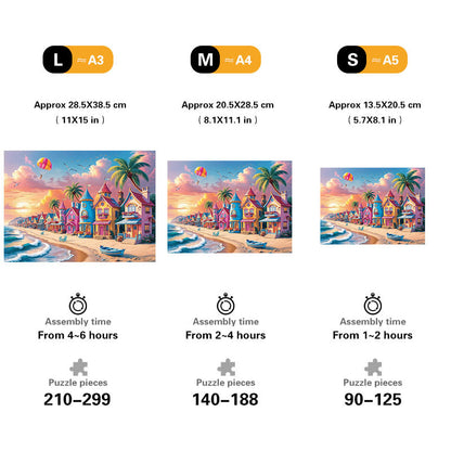 Romantic Beach Wooden Jigsaw Puzzle